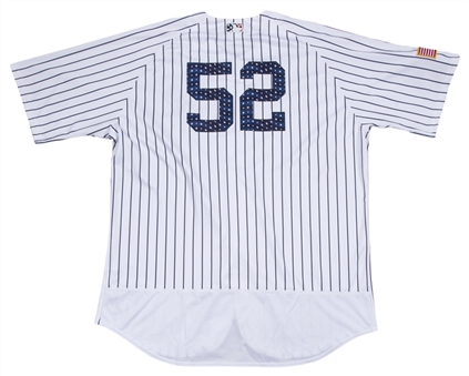 2018 CC Sabathia Game Used New York Yankees Home 4th of July Jersey Used on 7/4/2018 (MLB Authenticated & Yankees-Steiner)